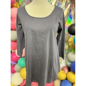 A.T.U.N. All Things Uber Nice Women's Blue Tunic Top |‎ XL | 3/4 Sleeve Cotton